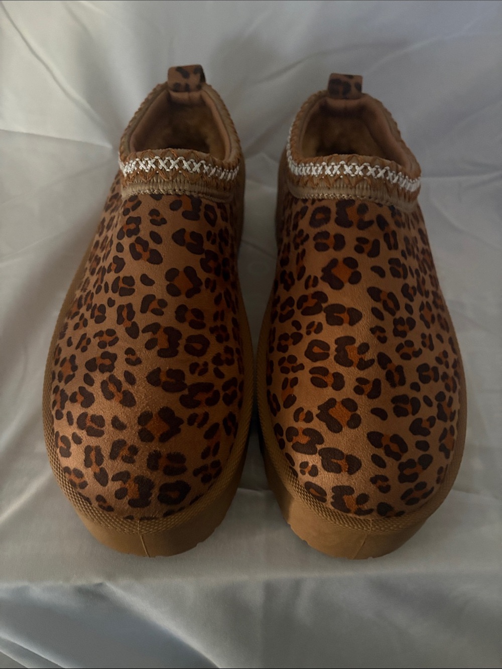 Leopard Print Slip-On Cozy Clog - Brown